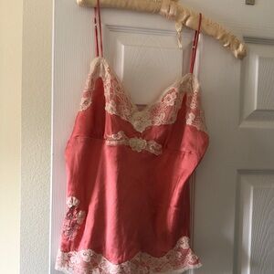 Elegant Pink Lace Chemise